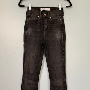 AYR High Waisted Skinny Jeans with Raw Edge